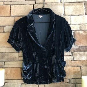 CLOSET CLEARANCE NWT Sashimi Velvet Blue Top